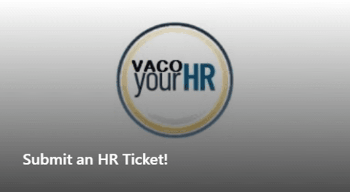 VACO HR Service Center tile
