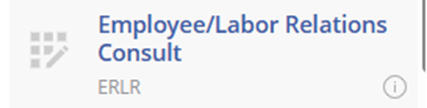 Employee/Labor Relations Consult option