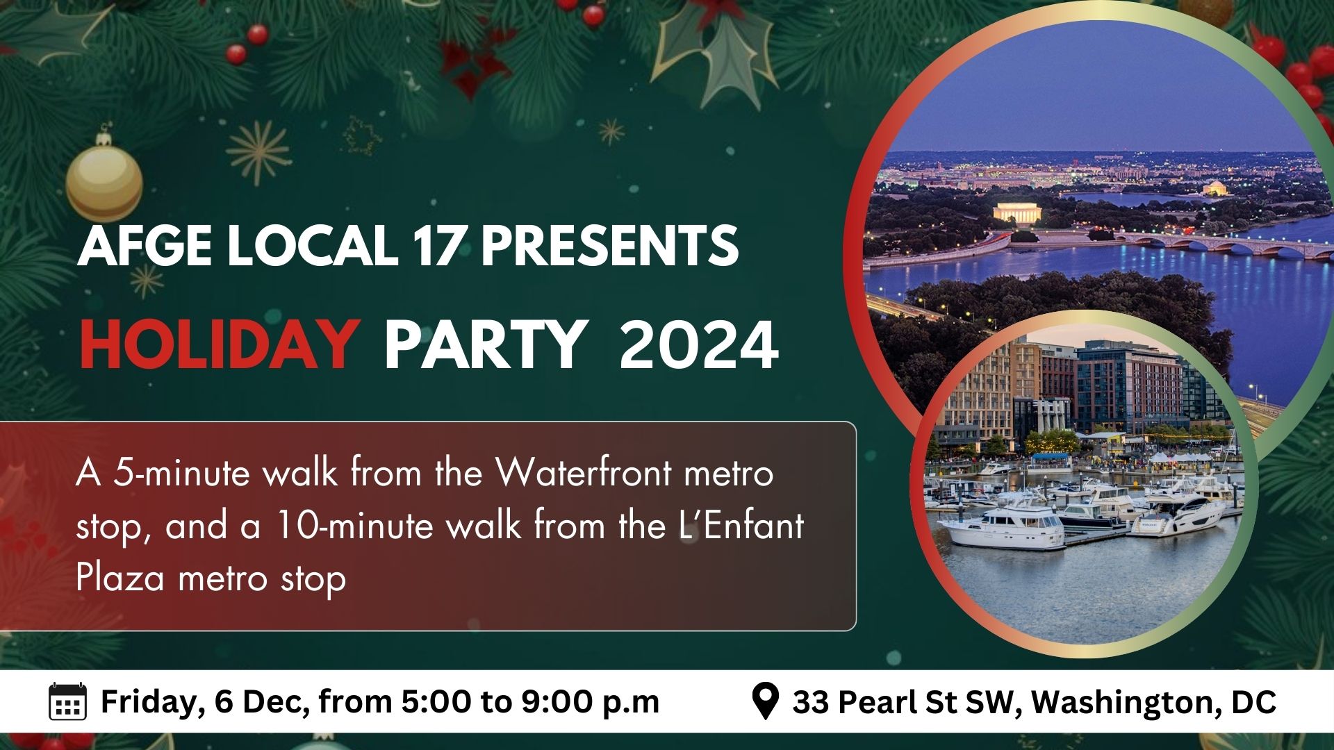 AFGE Local 17 Holiday Party 2024