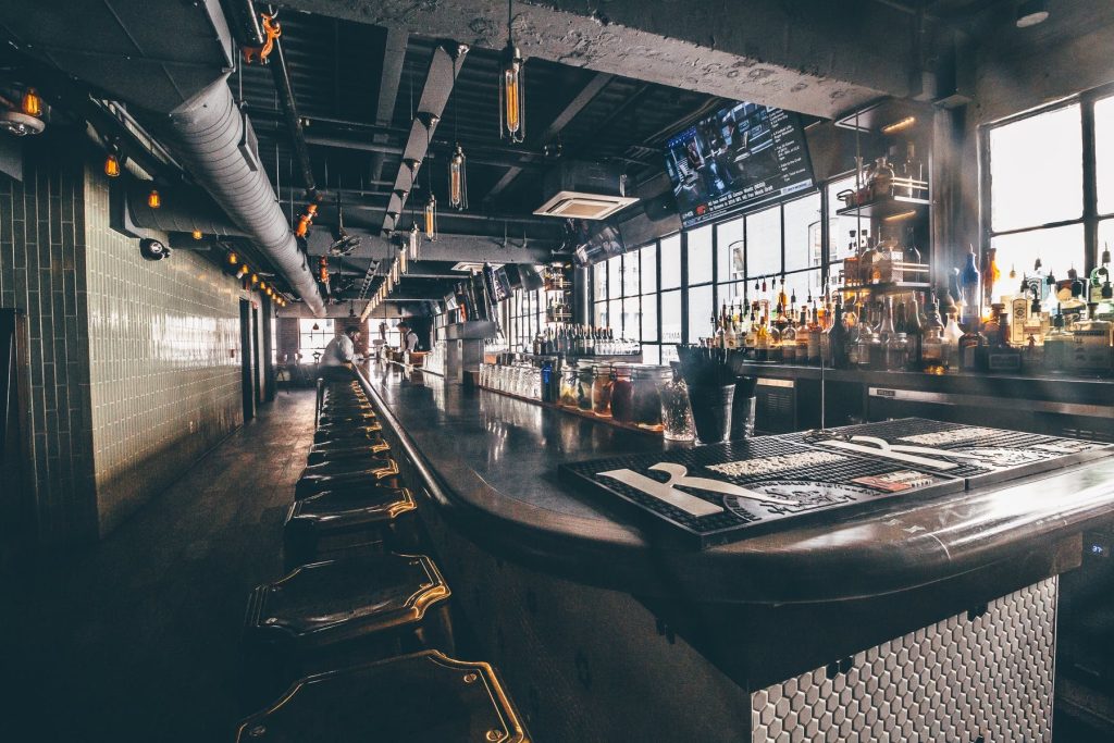The bar at Bar Deco