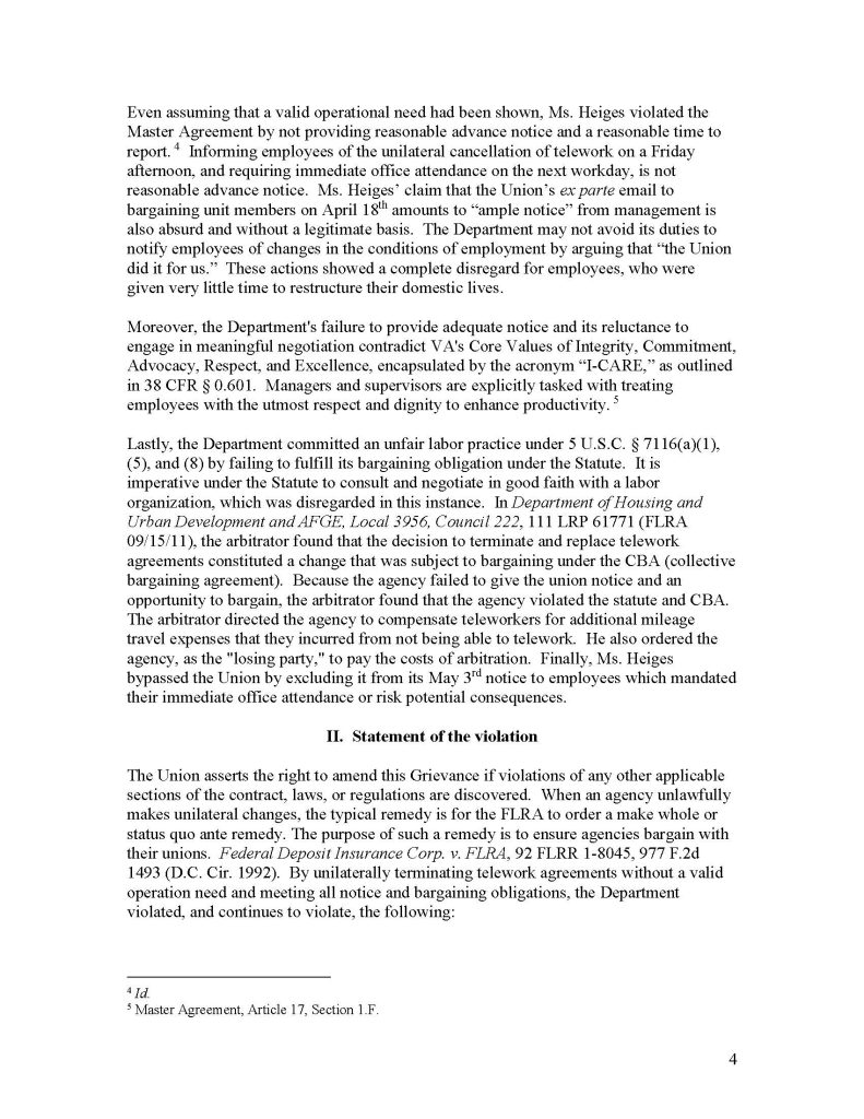 Telework Cancellation at OIT Page 4