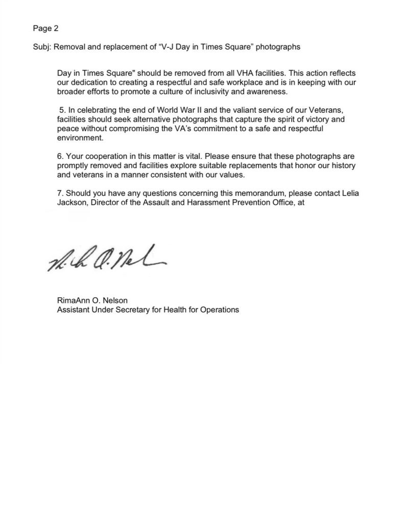 Photo removal memorandum page 2