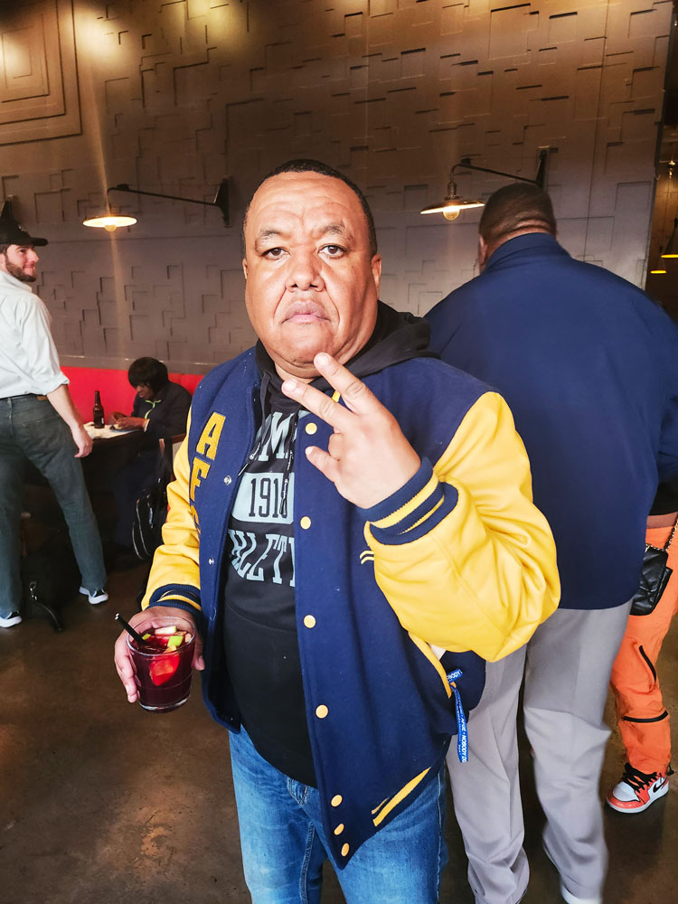 Spring Party Agua 301 - a man wearing an AFGE jacket
